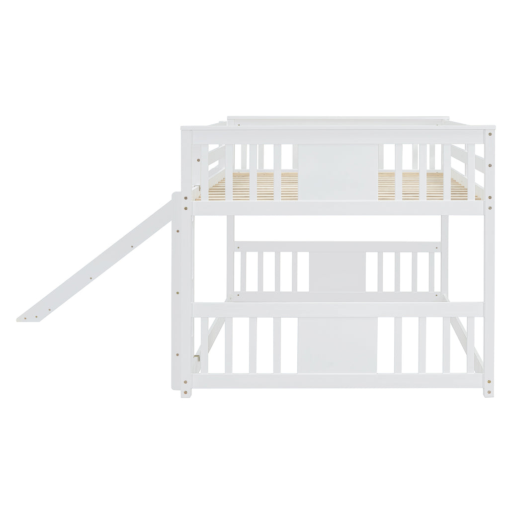 Full Over Full Bunk Bed with Ladder with Slide