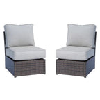 Fully Assembled Outdoor Wicker Sofa Set with Cushions