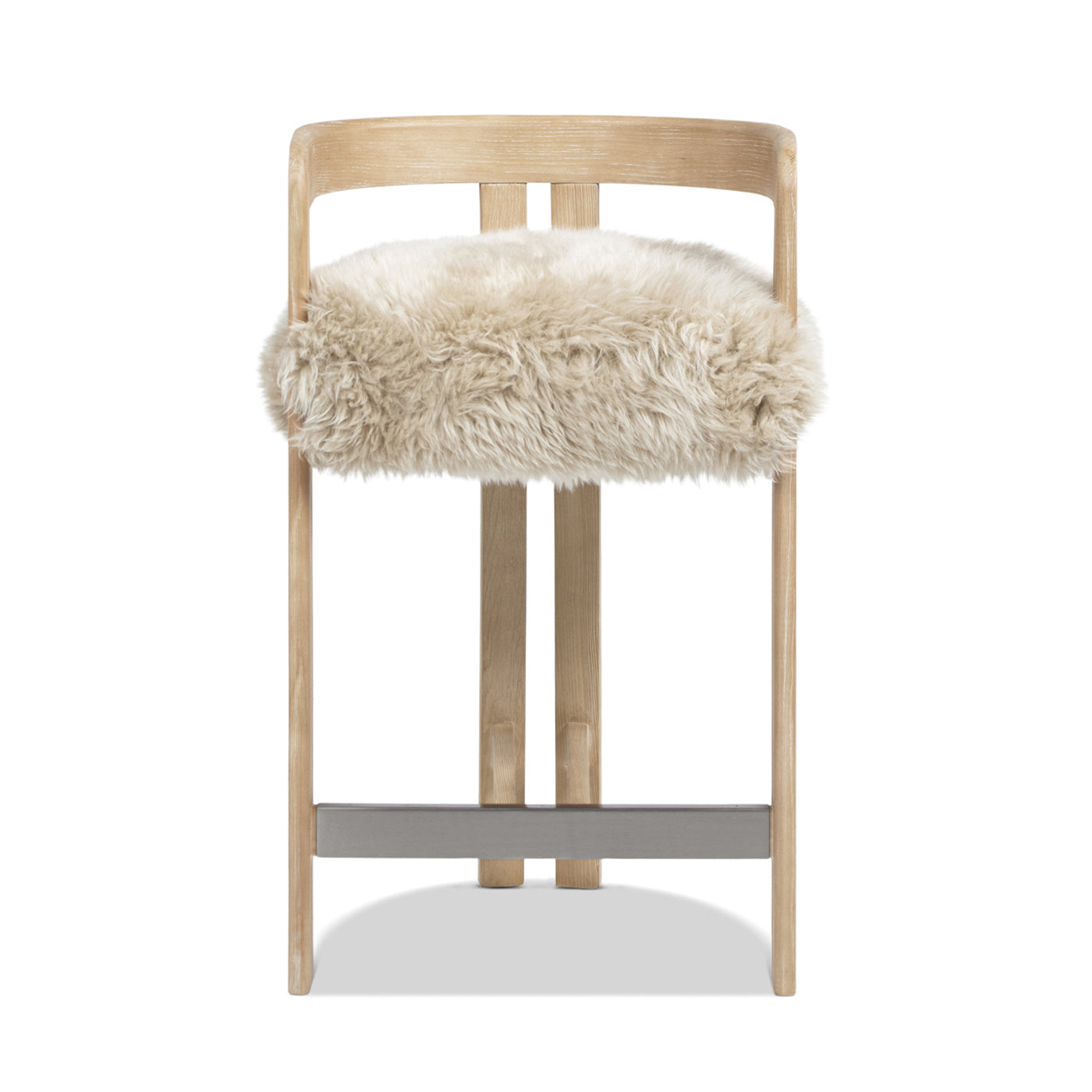Millwick 26.5" Low Back Genuine Fur Counter Stool