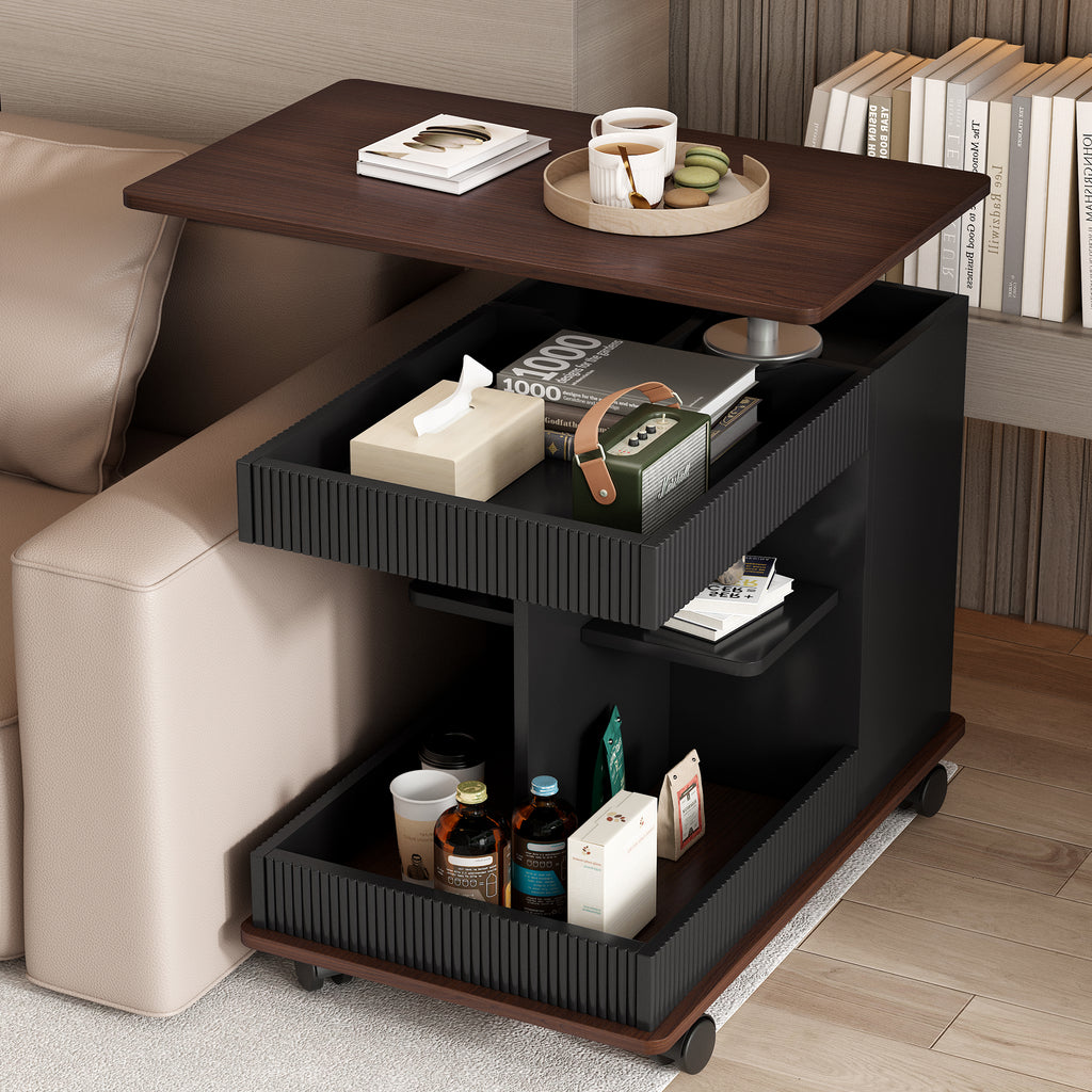 U-Can Adjustable End Table with Wheels