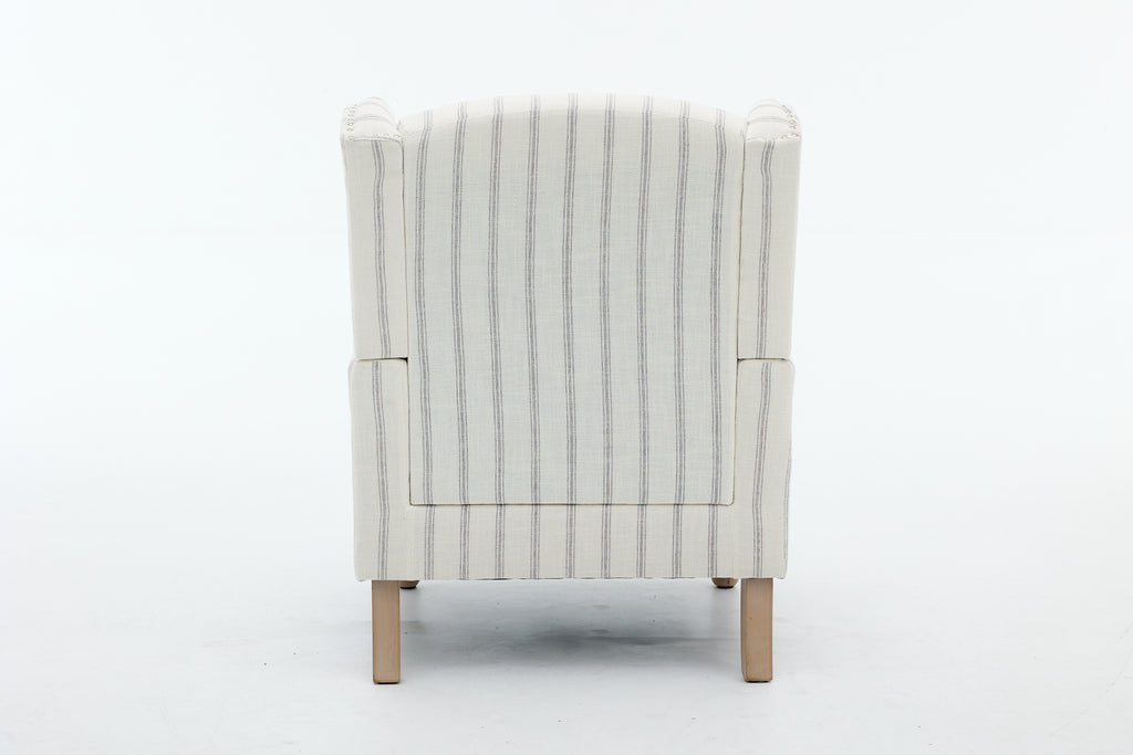 Modern Accent Chair with Retro Wood Legs