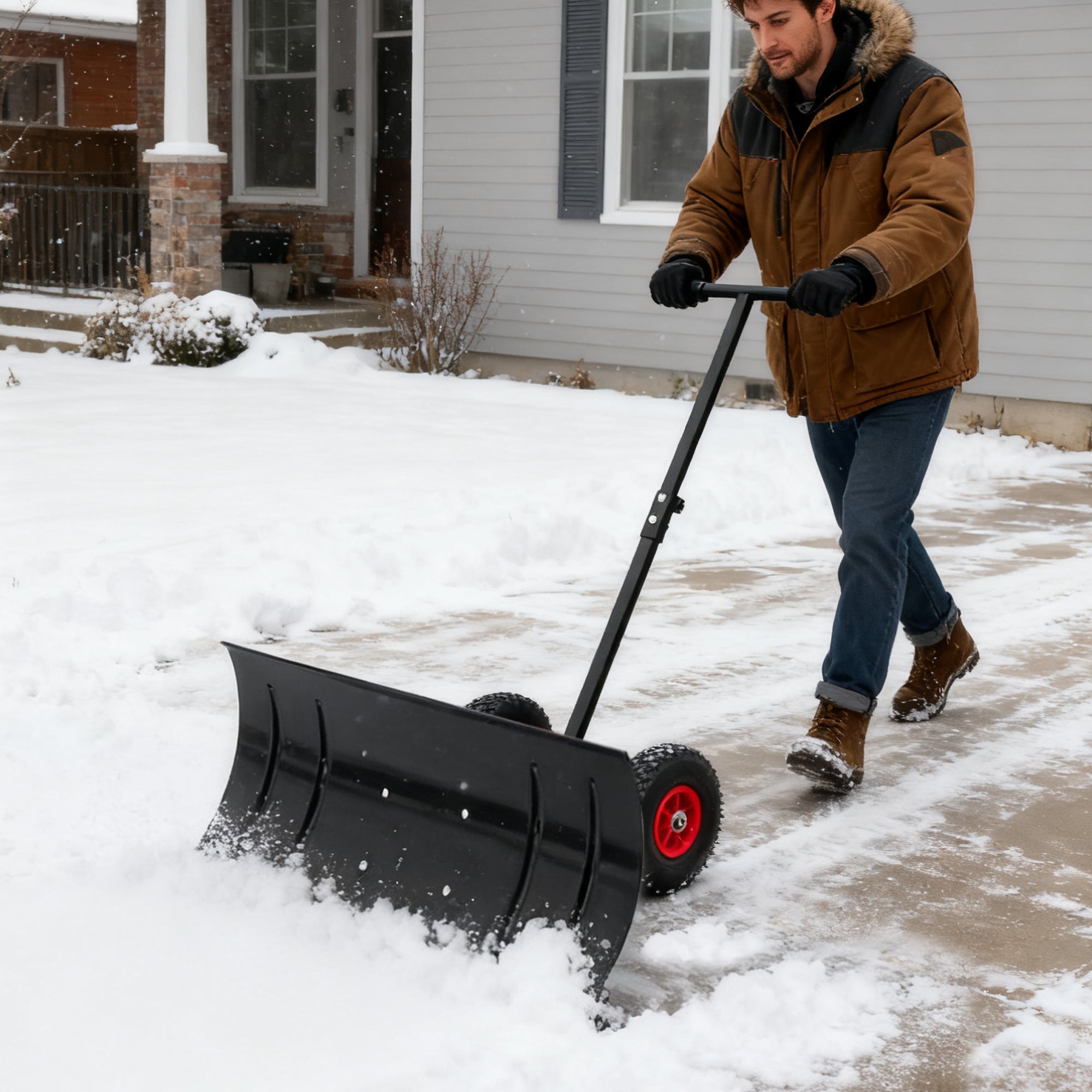 30" Wide Metal Snow Pusher