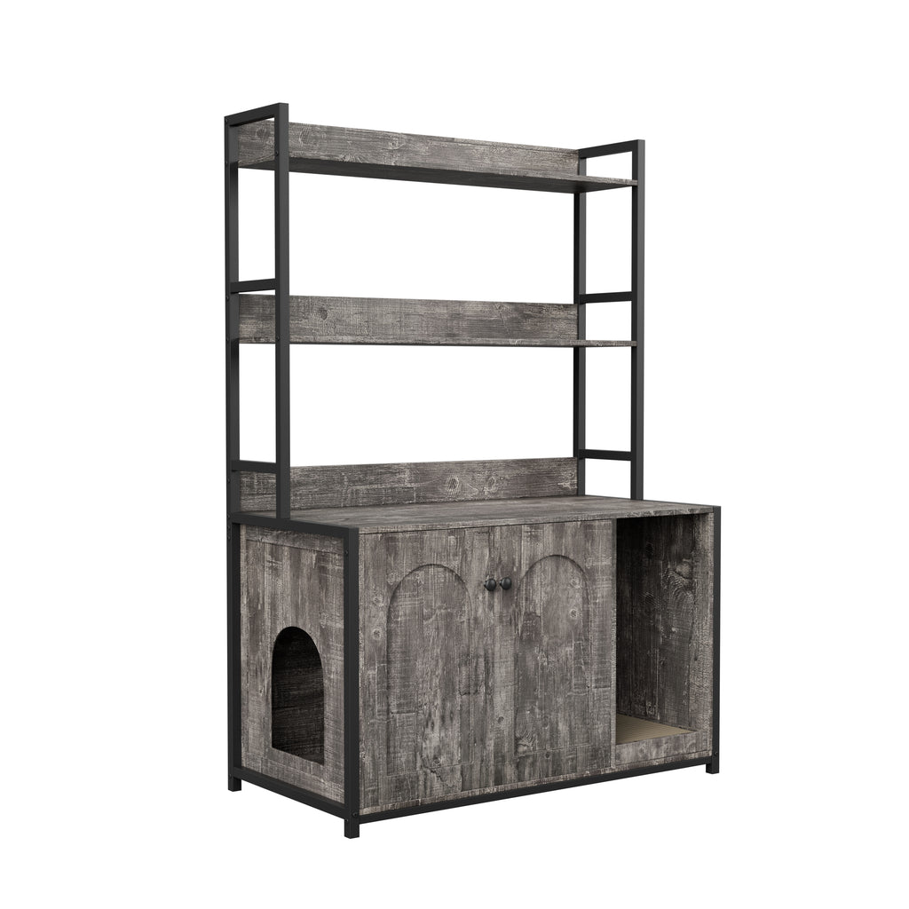 Large Cat Litter Box Enclosure With Shelf Storage