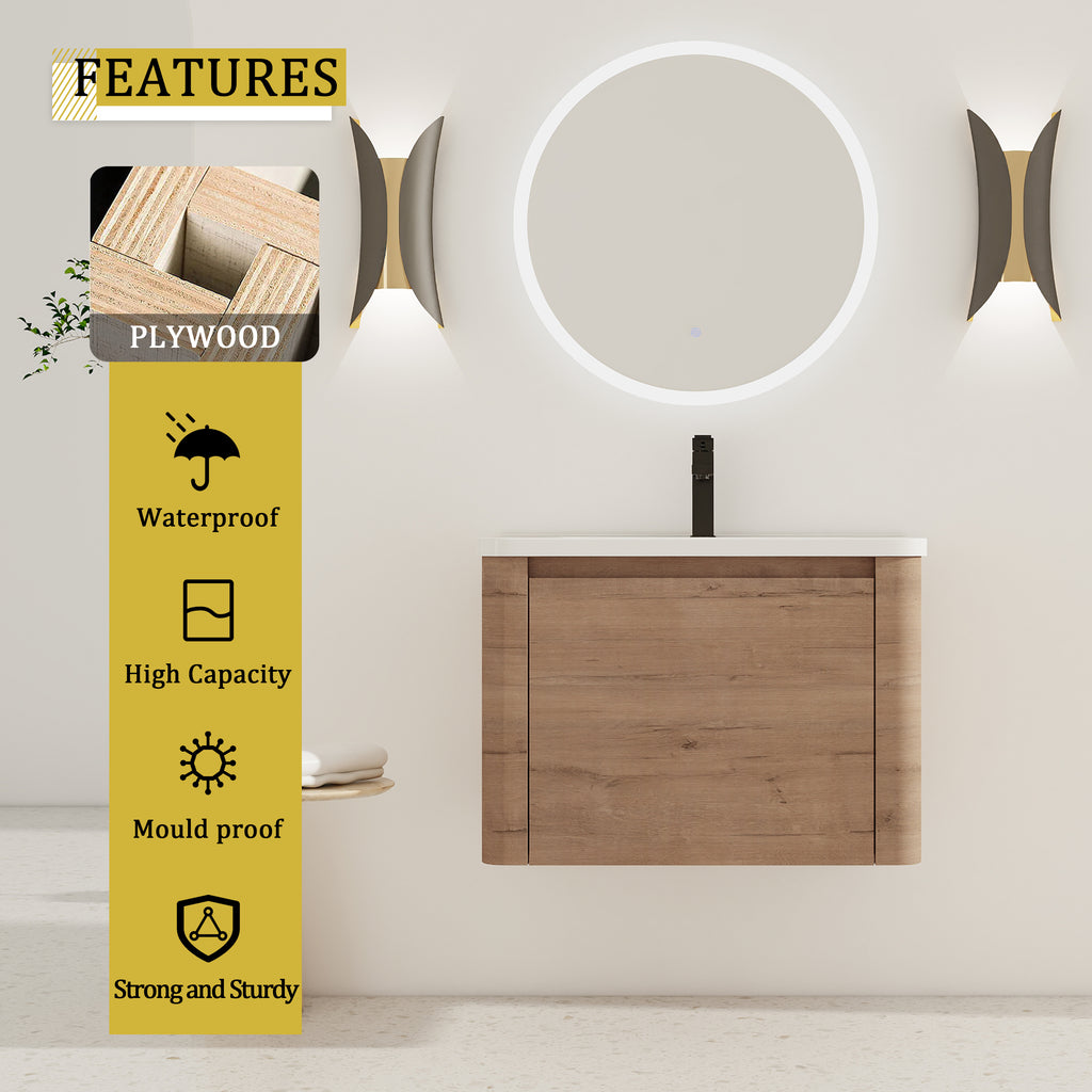 52'' Wall-Mounted Bathroom Vanity