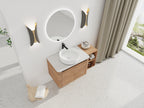 42'' Wall-Mounted Bathroom Vanity With Ceramic Art Sink