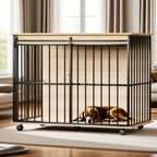 Wooden Dog Crate Furniture for Medium to Large Dogs