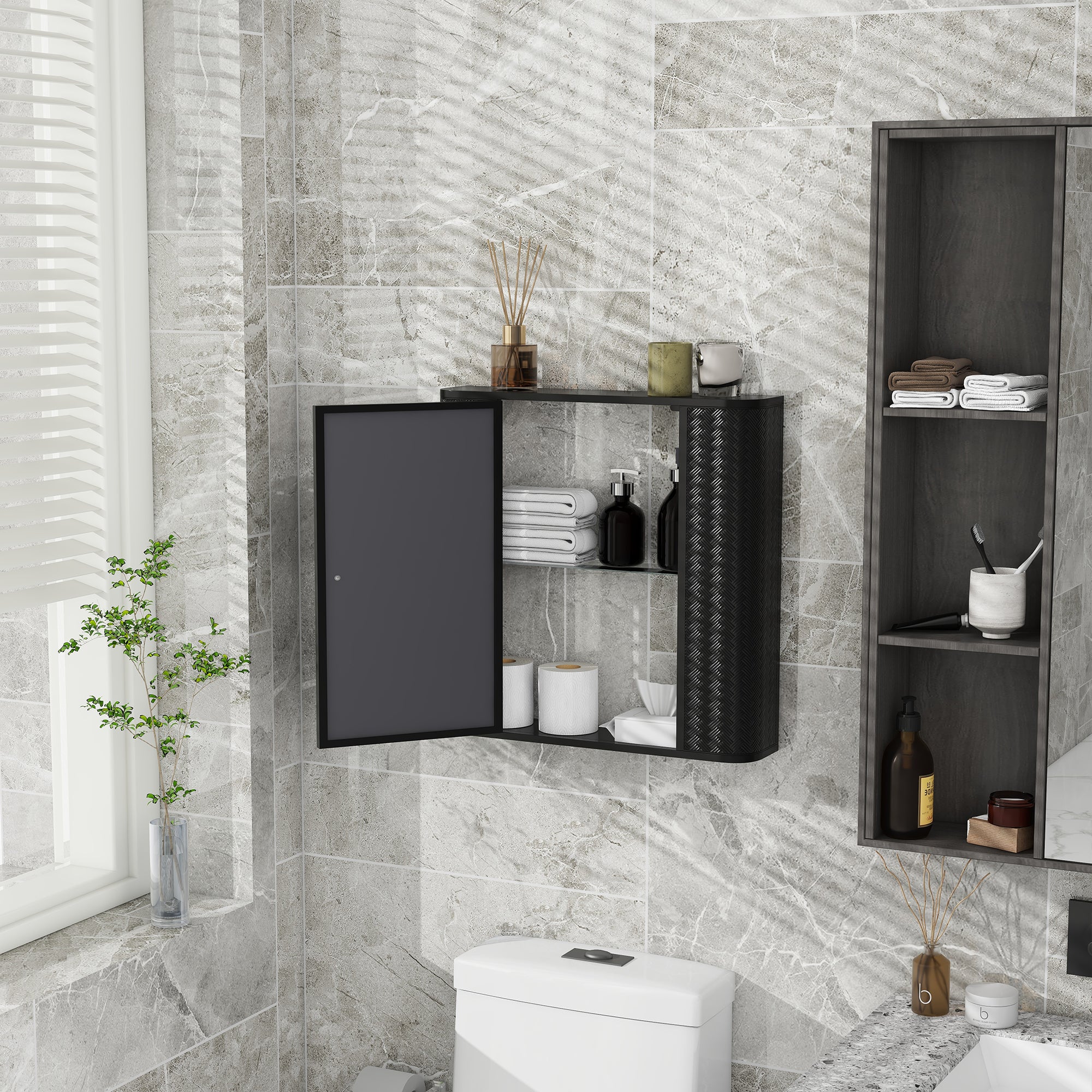 Wall-Mounted Bathroom Cabinet with Mirror