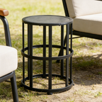 Ceramic Tile Side Table with Powder Coated Iron Frame