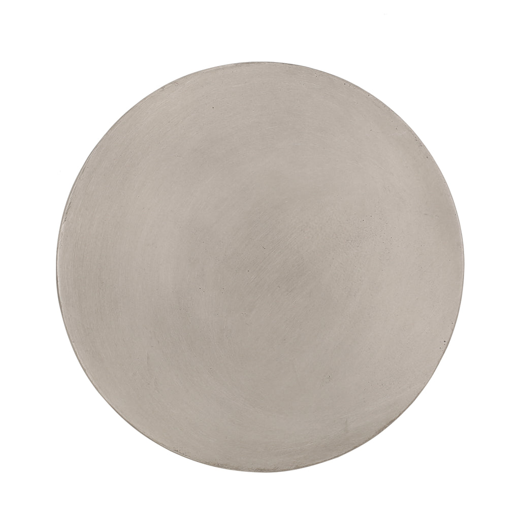 Outdoor Lightweight Concrete Side Table, 15.75-Inch, Light Gray