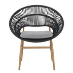Cyril Outdoor Wicker Papasan Style Dining Chair