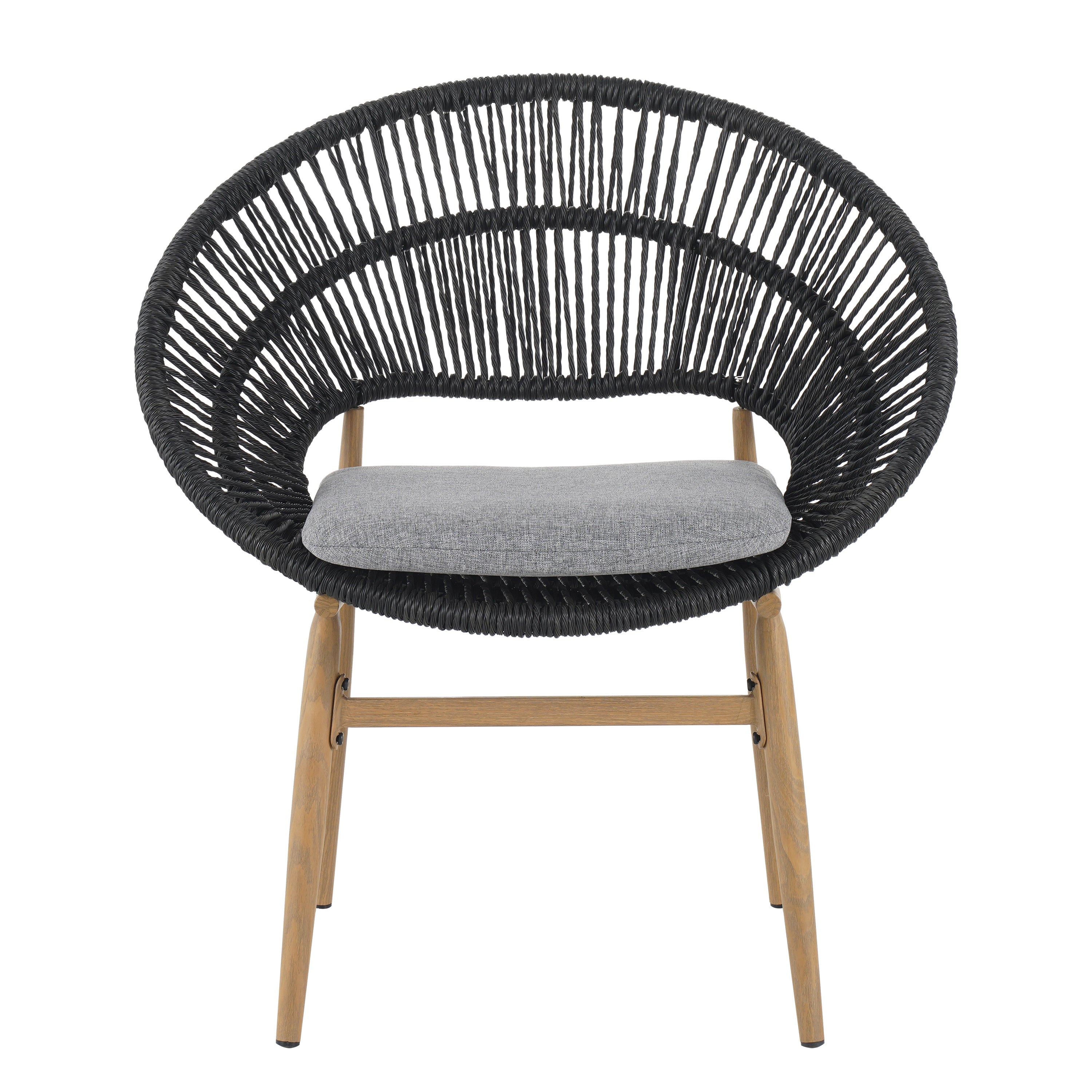 Cyril Outdoor Wicker Papasan Style Dining Chair