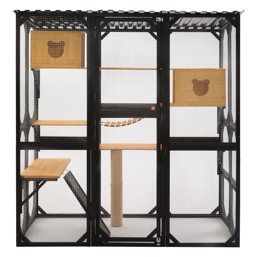 Outdoor Cat Enclosure Fir Wood Catio