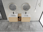 68" Wall-Mounted Bathroom Vanity