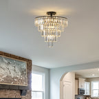 20" Black Crystal Chandelier