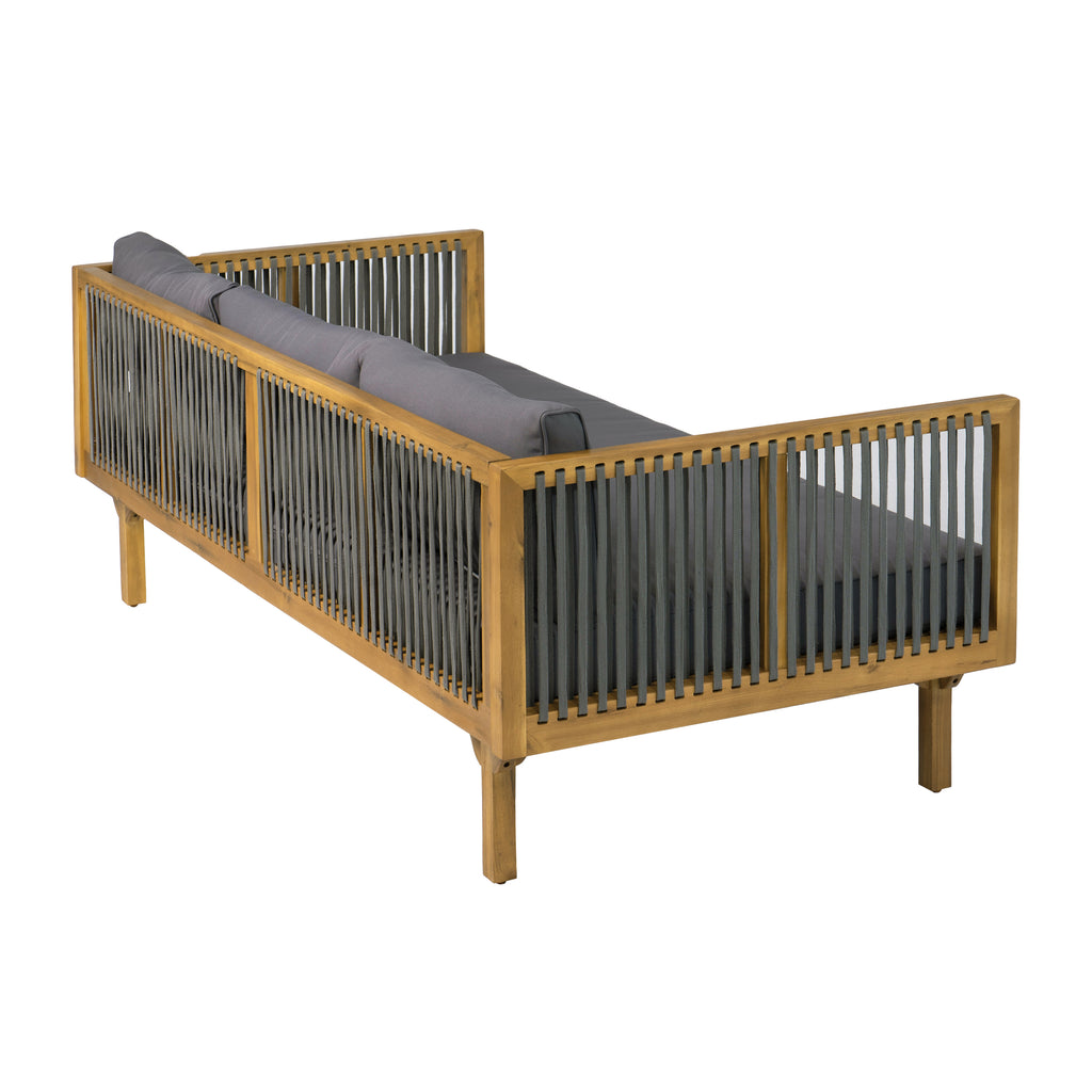 2-Piece Outdoor Patio Set: Sofa with Dark