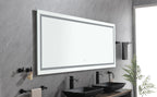 72" x 32" LED Bathroom Mirror with Front and Backlight