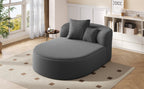 Modern Chaise Lounge Sofa Boneless Couch 51.6" Sofa Bed