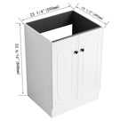 24" Freestanding Bathroom Vanity & 2 Soft-Close Cabinet Doors