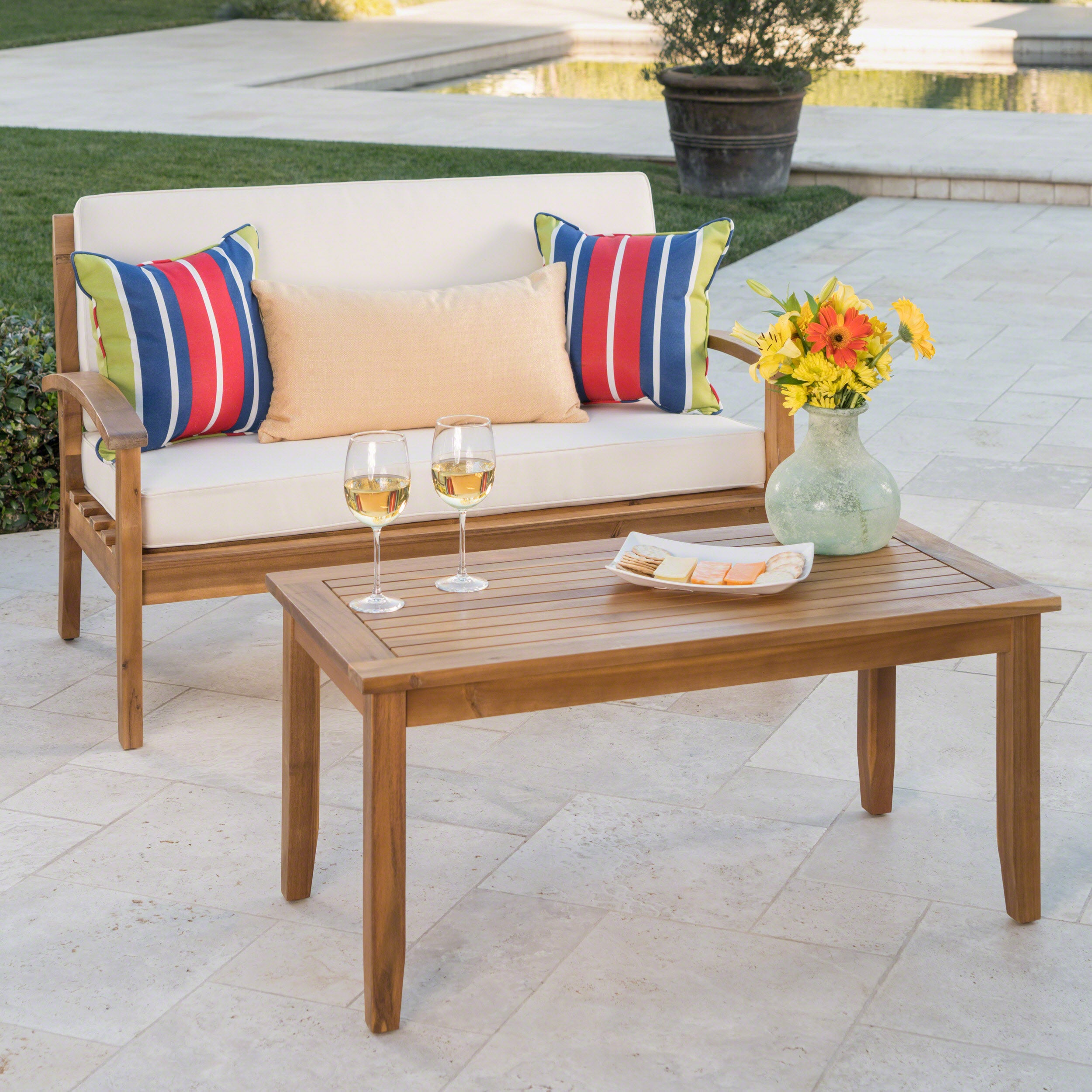 Peyton Love Seat + Coffee Table