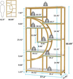 68.89" Height Industrial 5-Tier Display Shelf