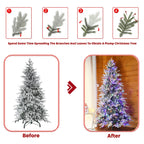 8FT PE+PVC Flocked Artificial Christmas Tree