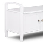Warm Shaker 44 Inch Wide Solid Wood Entryway Storage Bench
