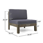 Oana 4-Piece Sofa Set With Coffee Table, Dark