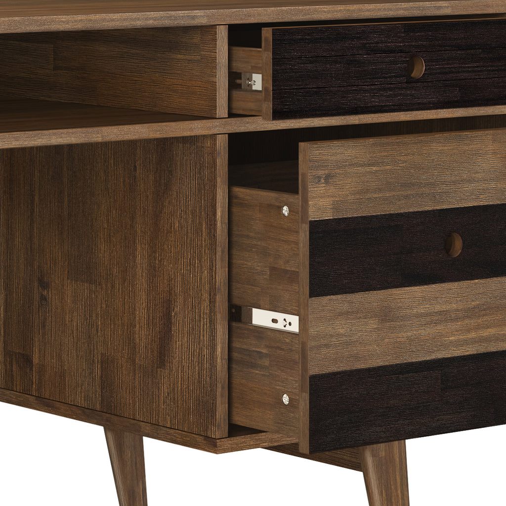 Clarkson Rustic Desk with Side Drawers
