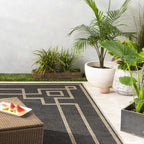 Janamuato White Geometric Cement Outdoor Planter