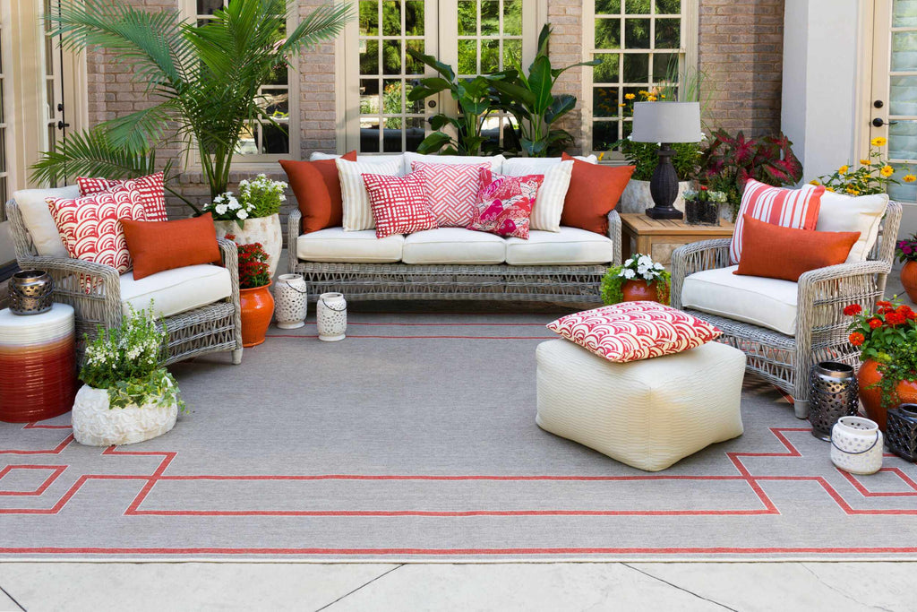 Janamuato White Geometric Cement Outdoor Planter
