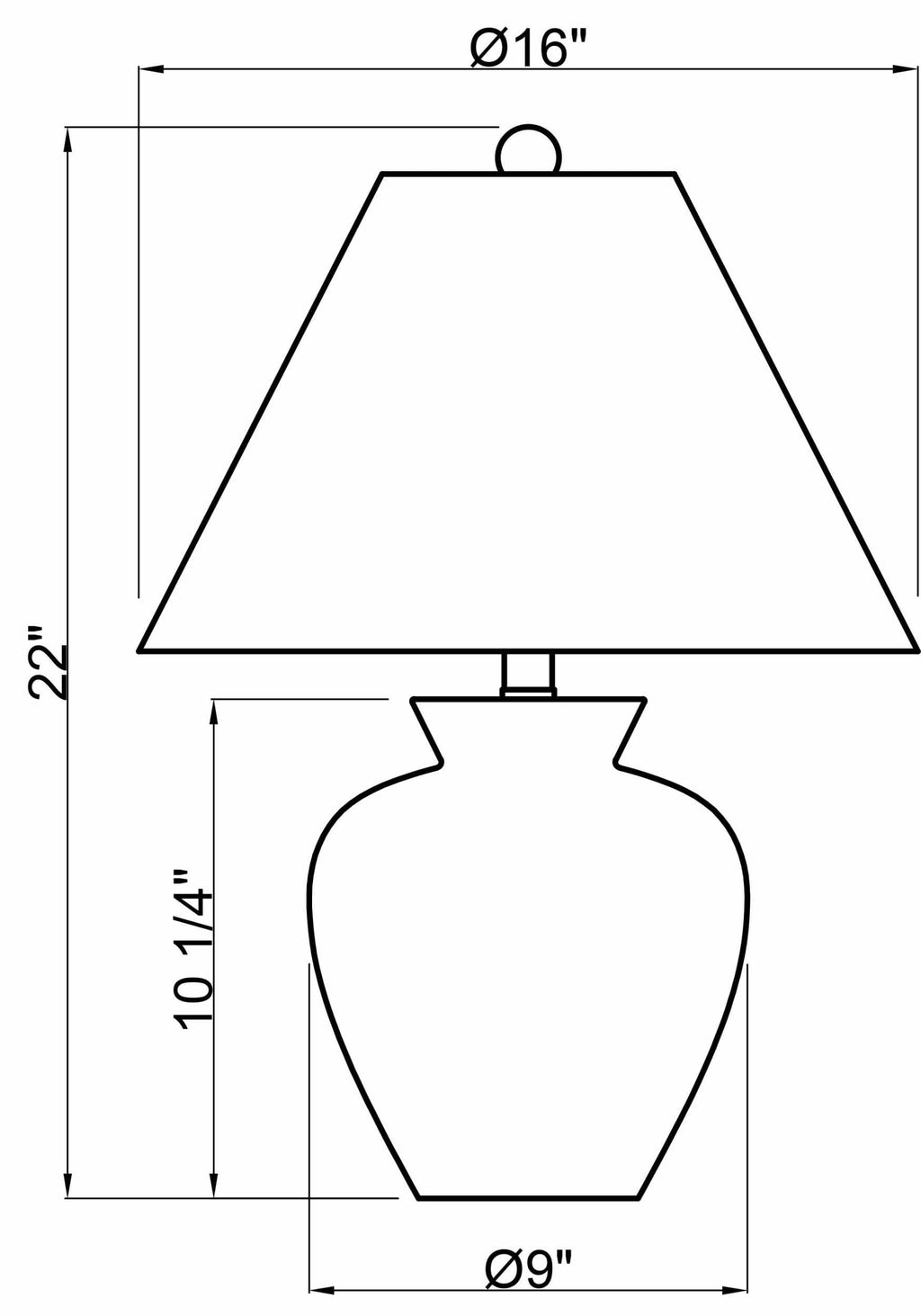 Valderrey Black Table Lamp