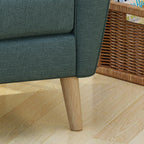 Mid Century Fabric Channel Stitch Club Chair