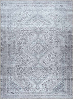 Barny Gray Denim Washable Rug - Clearance