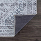 Barny Gray Denim Washable Rug - Clearance