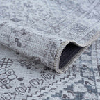 Barny Gray Denim Washable Rug - Clearance