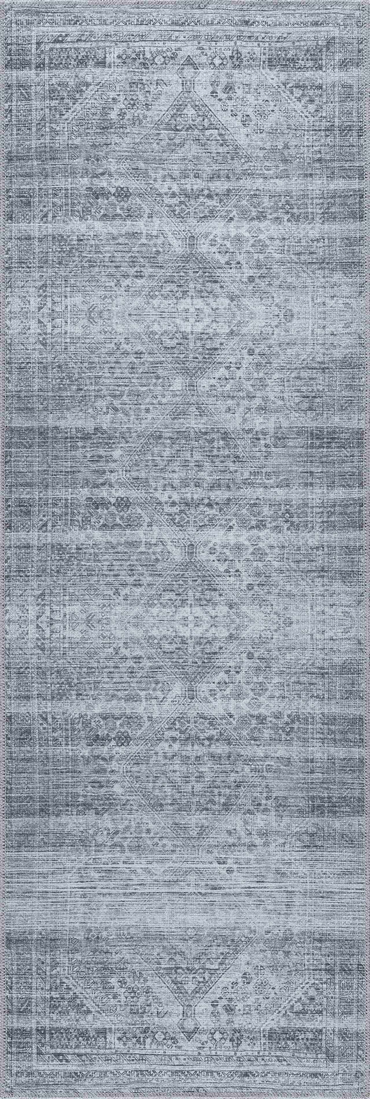 Barny Gray Blue Washable Rug - Clearance