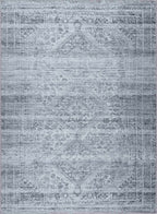 Barny Gray Blue Washable Rug - Clearance