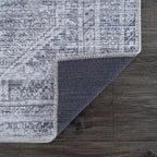 Barny Gray Blue Washable Rug - Clearance