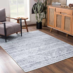 Barny Gray Blue Washable Rug - Clearance