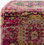 Gretna Magenta Ottoman Pouf
