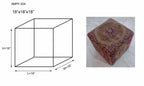 Gretna Magenta Ottoman Pouf