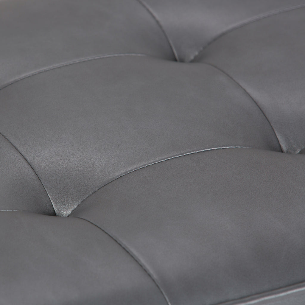 Cosmopolitan Storage Ottoman Bench with Open Bottom - Stone