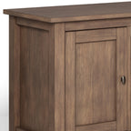 Warm Shaker 72 Inch Wide Solid Wood TV Stand in Rustic