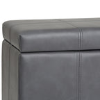 Dover 36 Inch Wide Storage Ottoman Bench in Stone