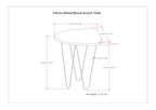 Patrice 18 Inch Wide Metal and Solid Mango Wood Accent Table