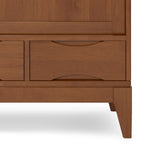 Harper 48 Inch Wide Solid Hardwood Mid-Century Modern Medium Storage Cabinet in Teak