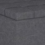 Harrison 34 Inch Wide Small Coffee Table Storage Ottoman