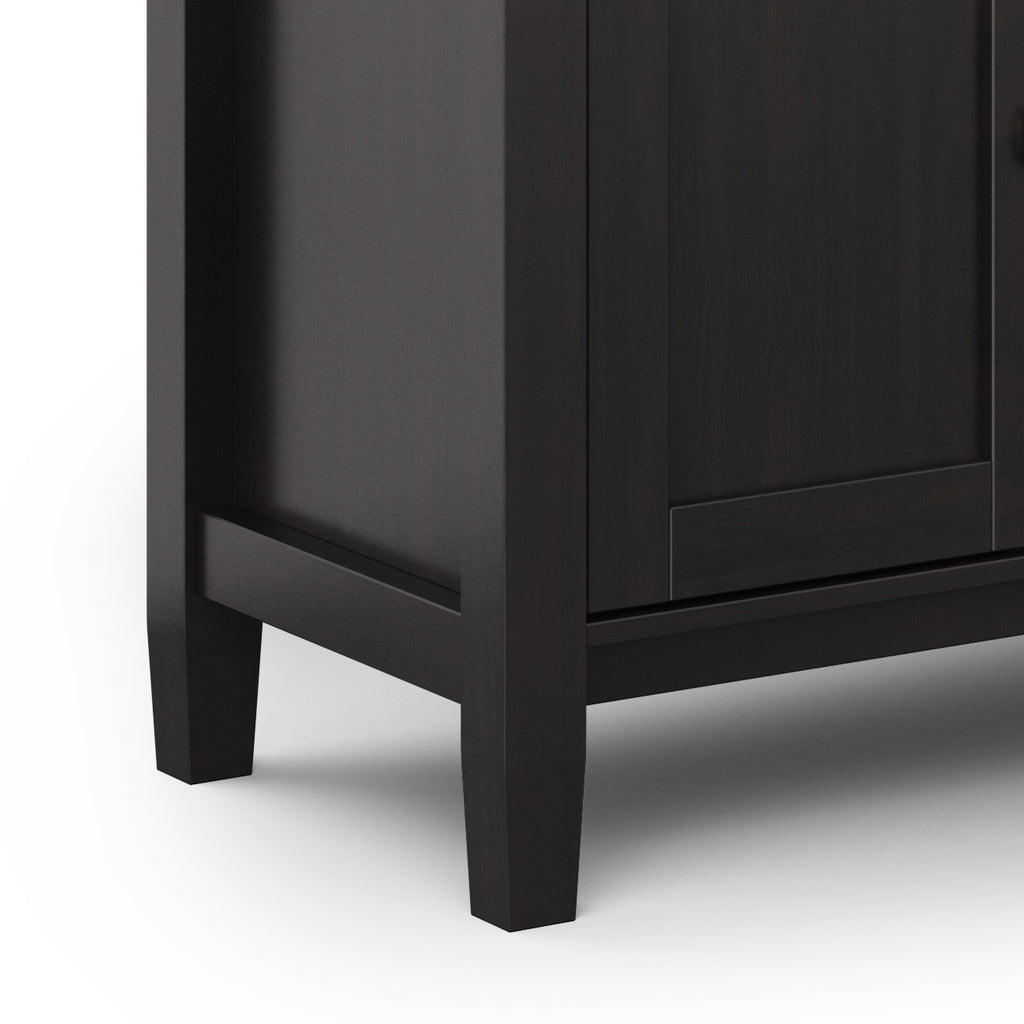 Warm Shaker 72 Inch Wide Solid Wood TV Stand in Hickory