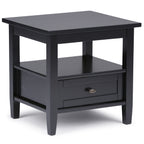 Warm Shaker Solid Wood 20 Inch Wide Transitional End Table