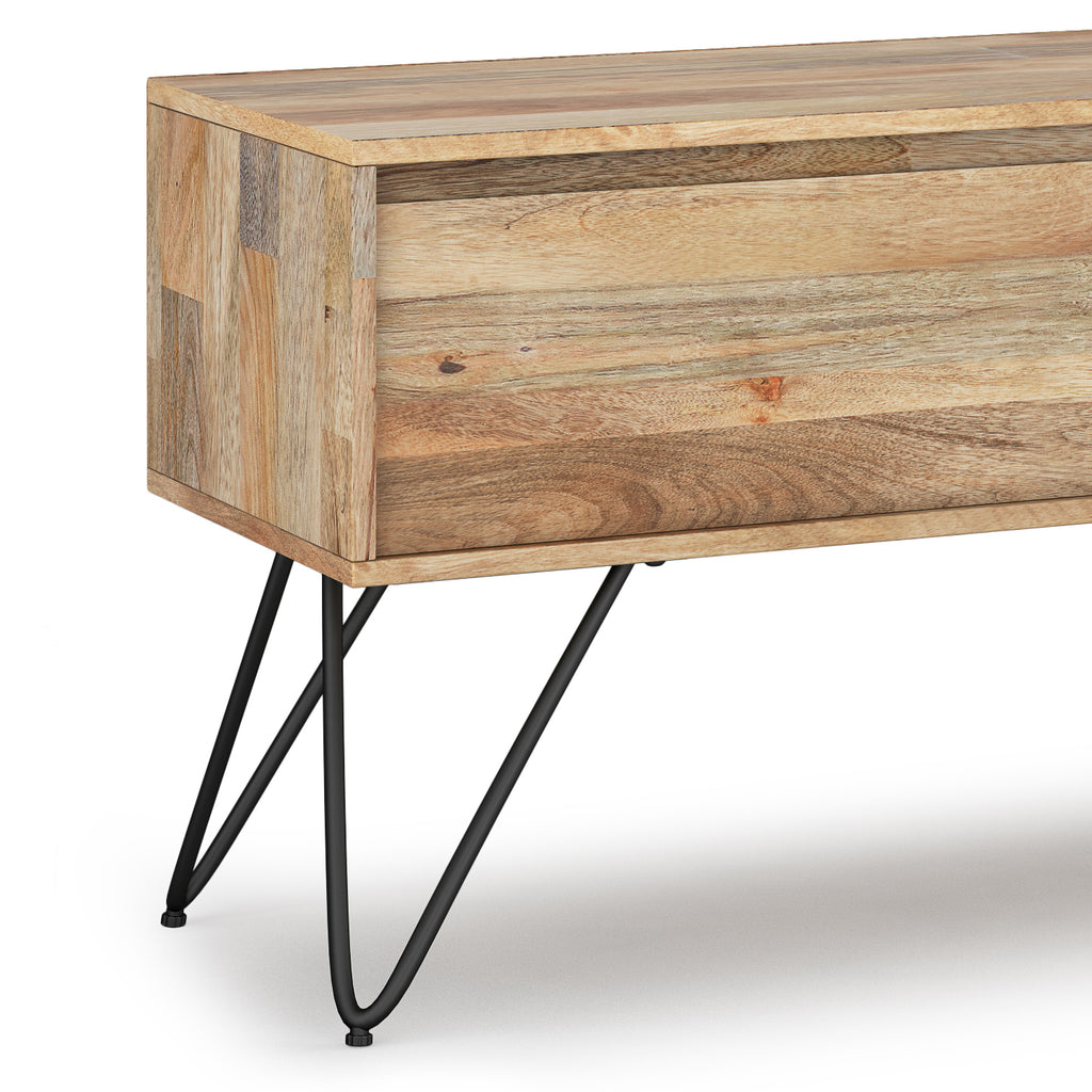 Hunter 68 Inch Wide Solid Mango Wood TV Stand